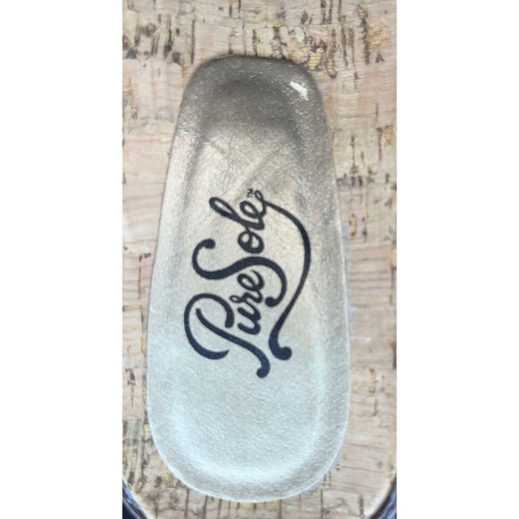 Pure Sole Sandals brown leather with flower accent on the top Women Sz 8 - Picture 5 of 11